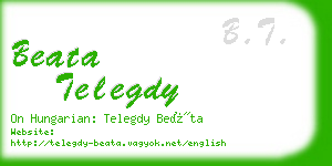 beata telegdy business card